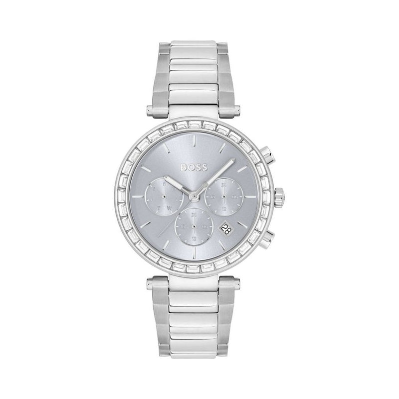 BOSS Watches Ladies Stainless Steel Crystal Set Watch 1502692