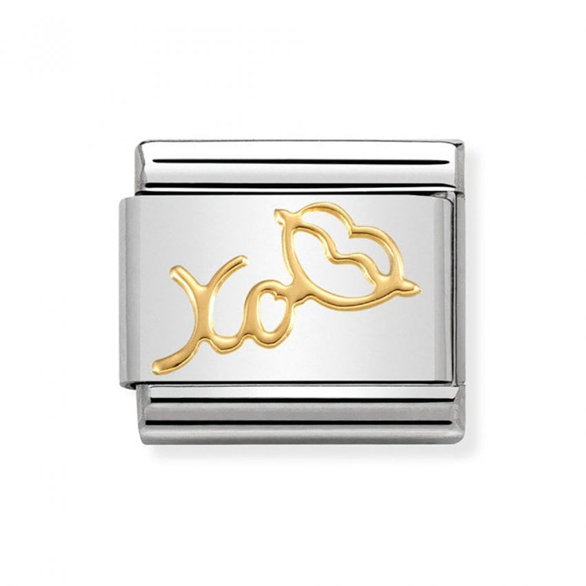 NOMINATION Composable Gold XO With Mouth Link 030162/29