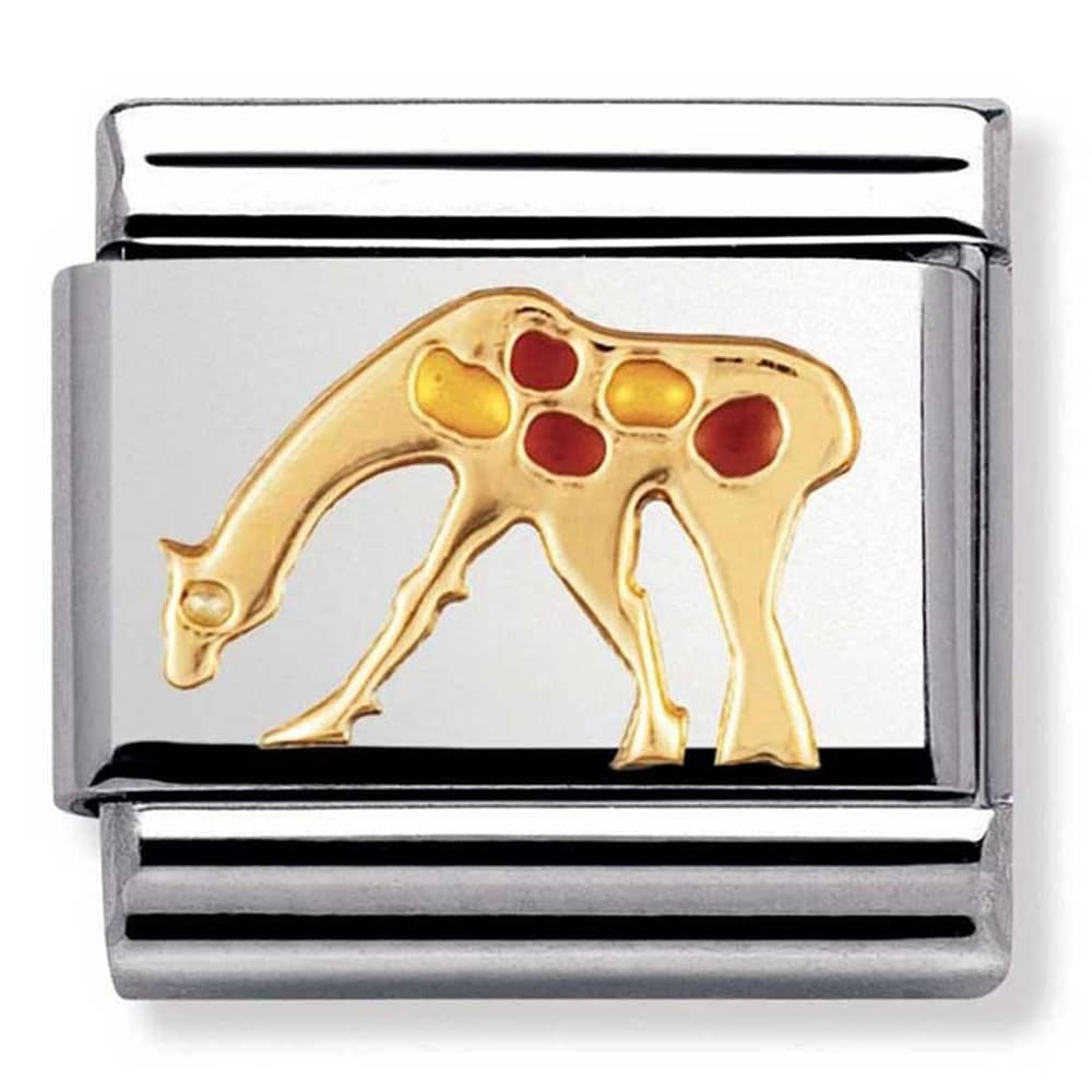 NOMINATION Enamel Gold Giraffe Charm 030211-26