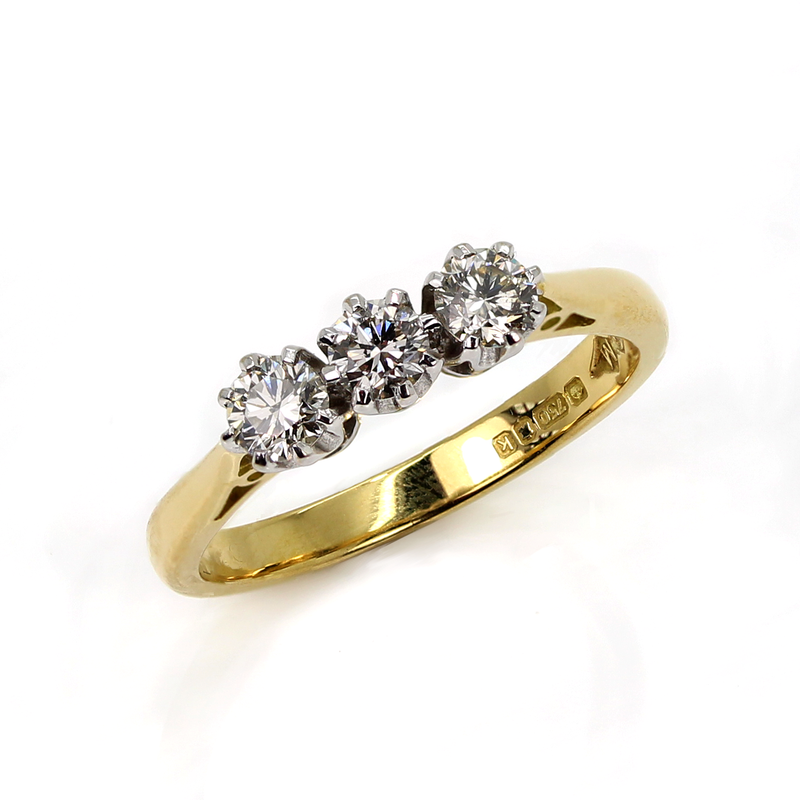18ct Gold Trilogy Diamond Ring - ASM1326
