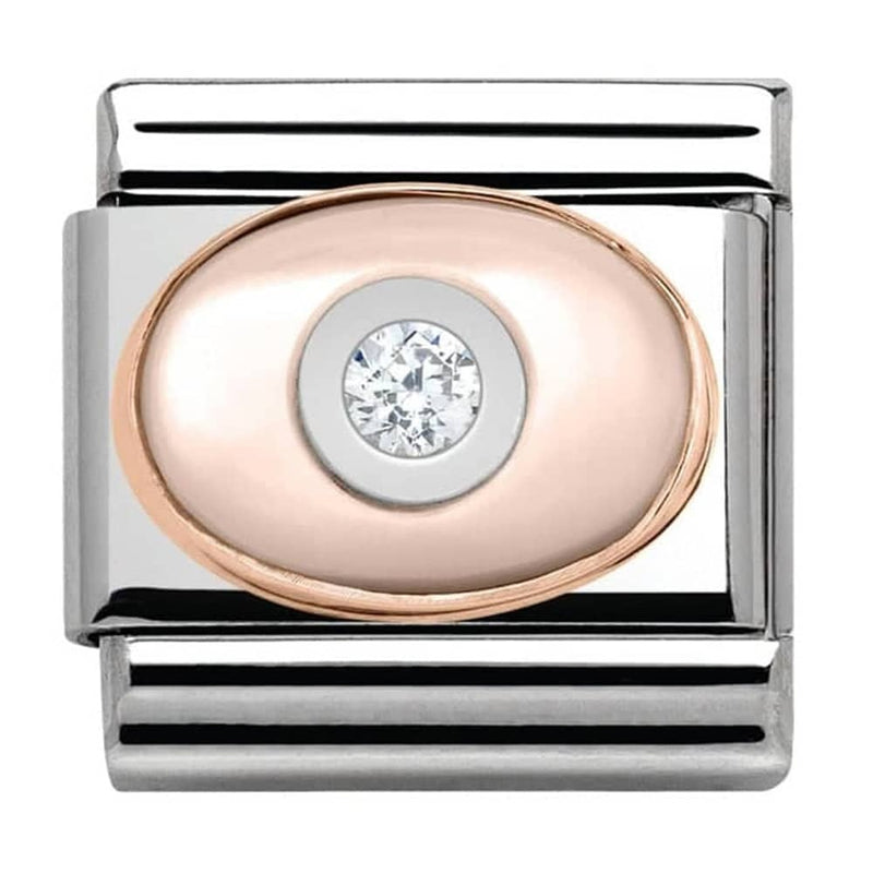 Nomination Gold Mother of Pearl Pink CZ 430504-02