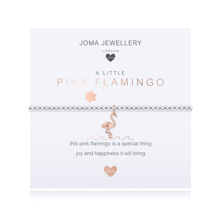 Joma Jewellery Children's A Little 'Pink Flamingo' Bracelet C503