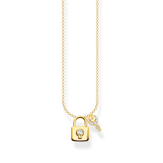 Thomas Sabo YGP Padlock Key Necklace KE2122-414-14-L45V