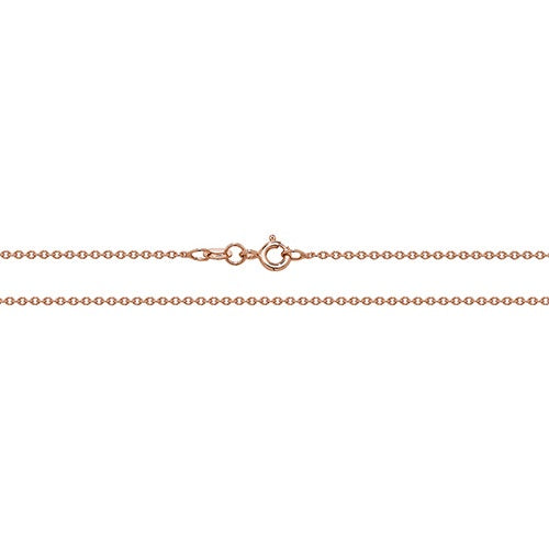 9ct Rose Gold 18" Cable Chain CH435R/18