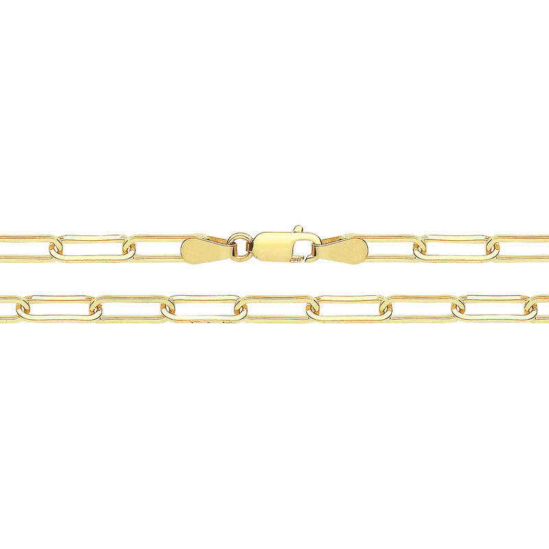 9ct Yellow Gold Paper Clip Chain 18''