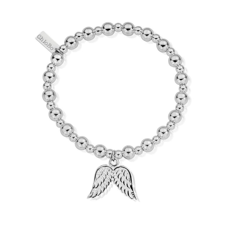 ChloBo Mini Small Ball Double Angel Wing Bracelet SBMSB702