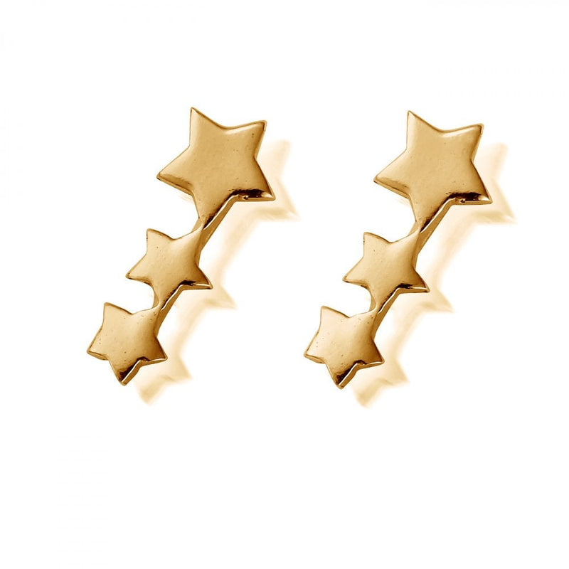 ChloBo Gold Plated Shooting Star Earrings GEST1122