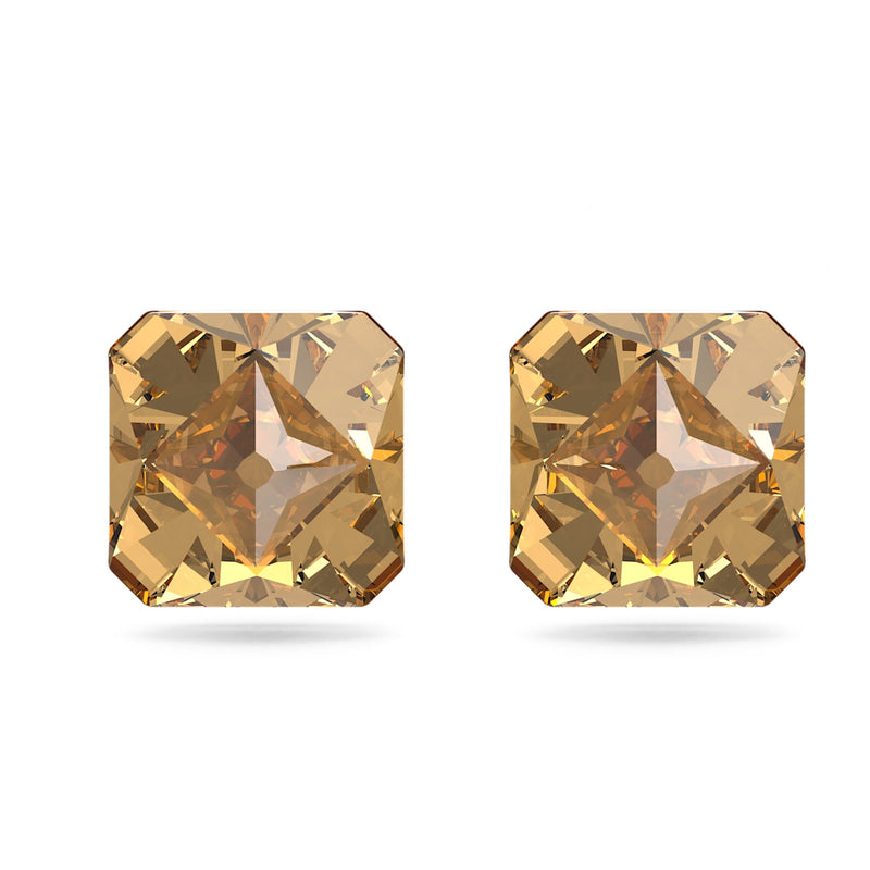 Swarovski Chroma Stud Earrings Yellow Gold Tone 5613680