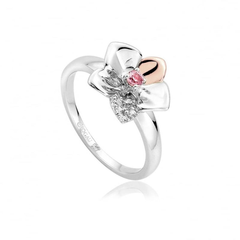 Clogau Silver Sapphire Orchid Ring 3SOFR (Size O)