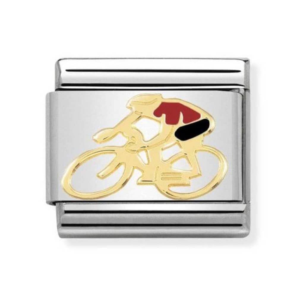 NOMINATION Gold Cyclist Red Charm 030259-14