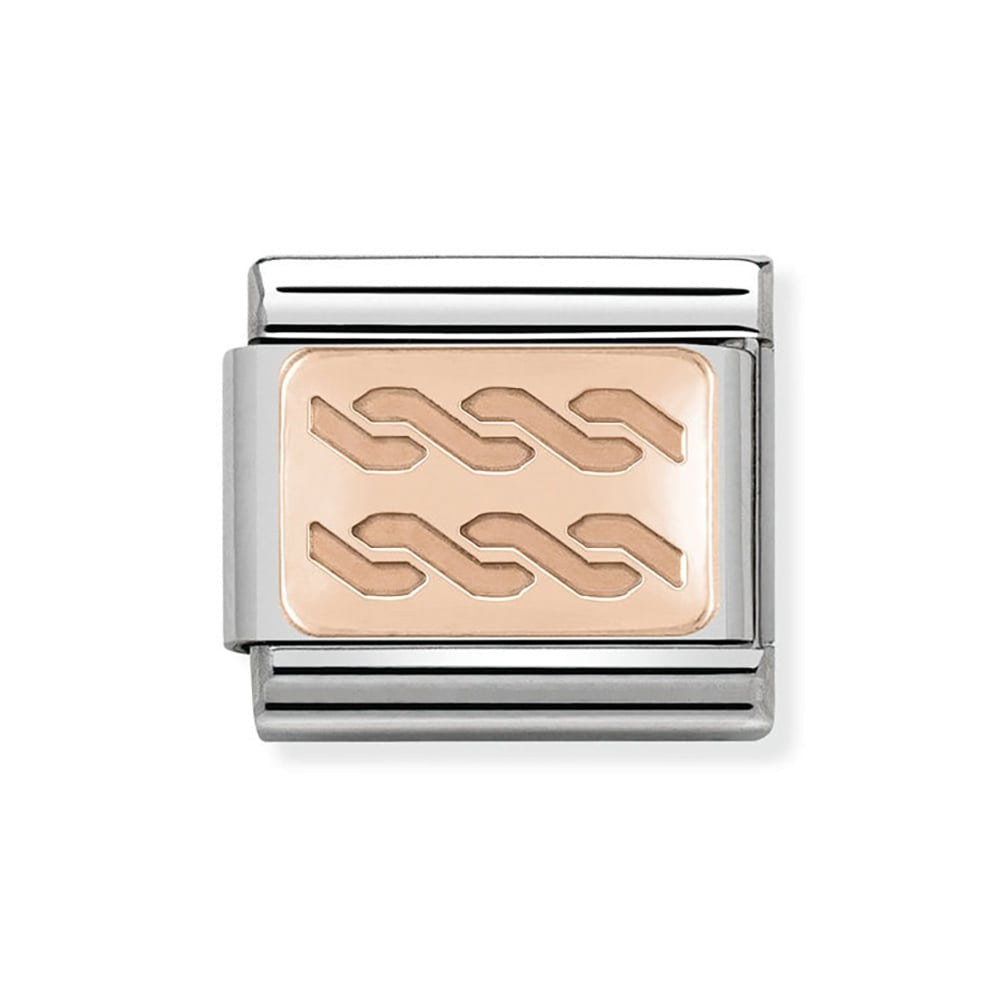 NOMINATION CLASSIC Rose Gold Plaits Charm 430101/05