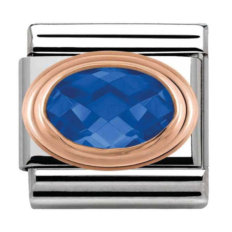 Nomination Rose Gold Faceted Blue Charm 430601-007