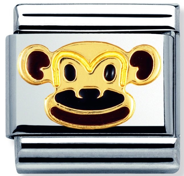 Nomination Gold Monkey Charm 030248-12
