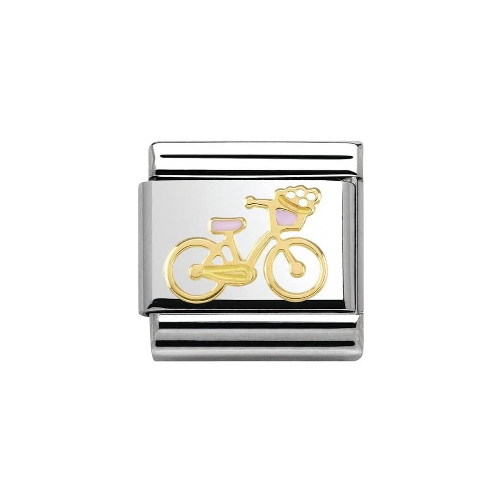 NOMINATION CLASSIC Gold Madame Monsieur Bicycle Charm 030285/40