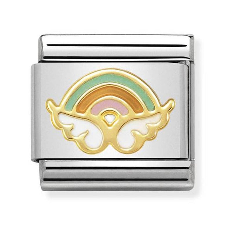 Nomination Enamel Gold Rainbow Wings Charms 030272-38