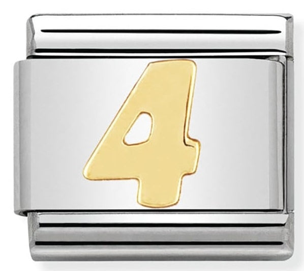 NOMINATION Gold Number 4 Charm 030102-04