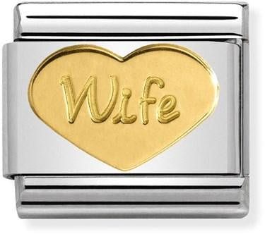 NOMINATION Gold Wife Heart Charm 030162-42