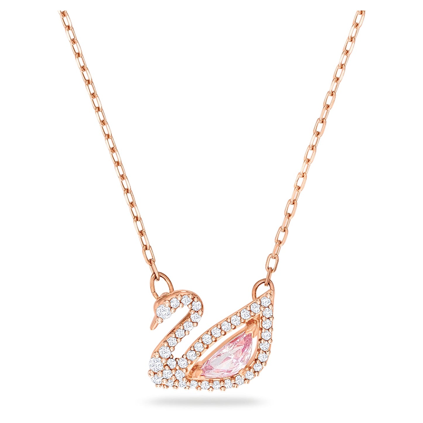 Swarovski Dazzling Swan Necklace Pink rose tone 5469989