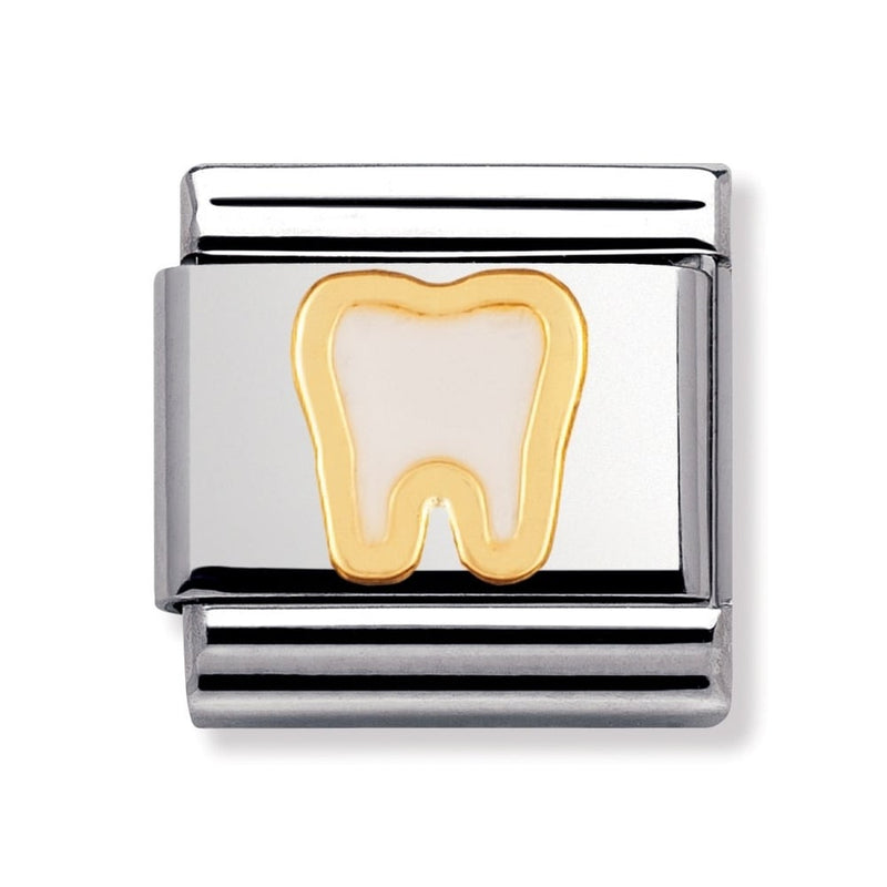 Nomination Charm DAILY LIFE Enamel 18k Gold Tooth