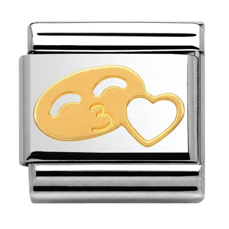 Nomination CLASSIC Gold Valentine Smile With Heart Charm 030161/06