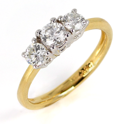 18ct Gold Trilogy Diamond Ring 1.00ct - NDR200318