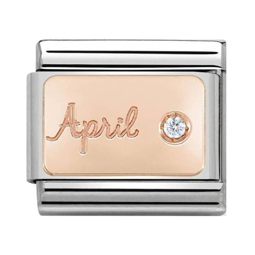 NOMINATION Gold April Diamond Charm 430508 04