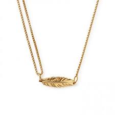 ALEX AND ANI Feather Pull Chain Necklace PC14SPN03G