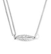 ALEX AND ANI Feather Pull Chain Necklace