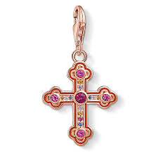 Thomas Sabo Rose Gold Plated Cross Charm 1495-392-10