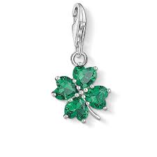 Thomas Sabo Green Stone Clover Pendant 1703-699-6