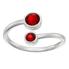 ALEX AND ANI January Birthstone Wrap Ring A16RW06S