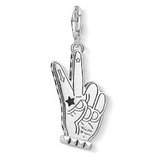 Thomas Sabo Stay True Peace Sign Charm 1752-007-7