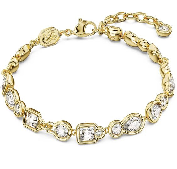 Swarovski Dextera Mixed Cut Gold Plated Clear Crystal Bracelet M 5667044