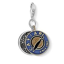 Thomas Sabo Silver Gold Plated Caviar Box Charm 1107-565-7