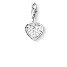 Thomas Silver Clear Cubic Zirconia Pavé Heart Charm 0967-051-14