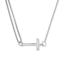 ALEX AND ANI Cross Pull Chain Necklace PC14SPN05S