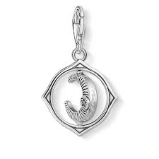 Thomas Sabo Silver Cubic Zirconia Rotating Moon Charm 1854-051-14