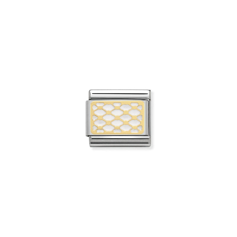 NOMINATION Classic Lace Gold Plot Grid White Link 030281/07