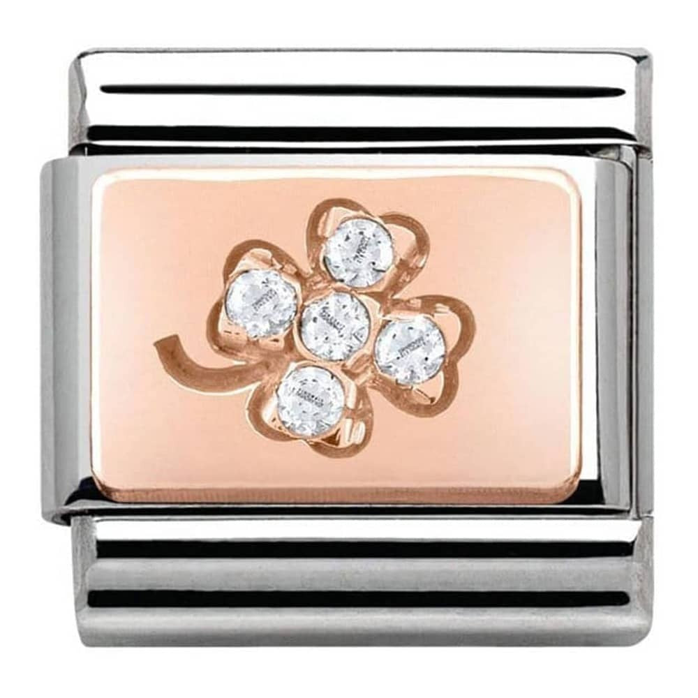 NOMINATION Rose Gold Four Leaf Clover Charm 430302-02