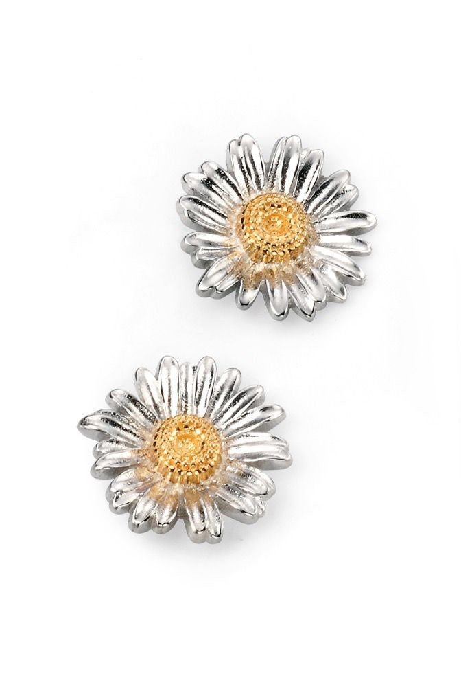 Silver Daisy Stud Earrings