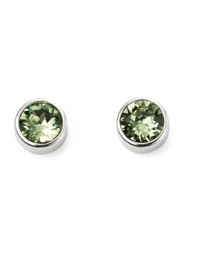 Silver Earrings August Peridot