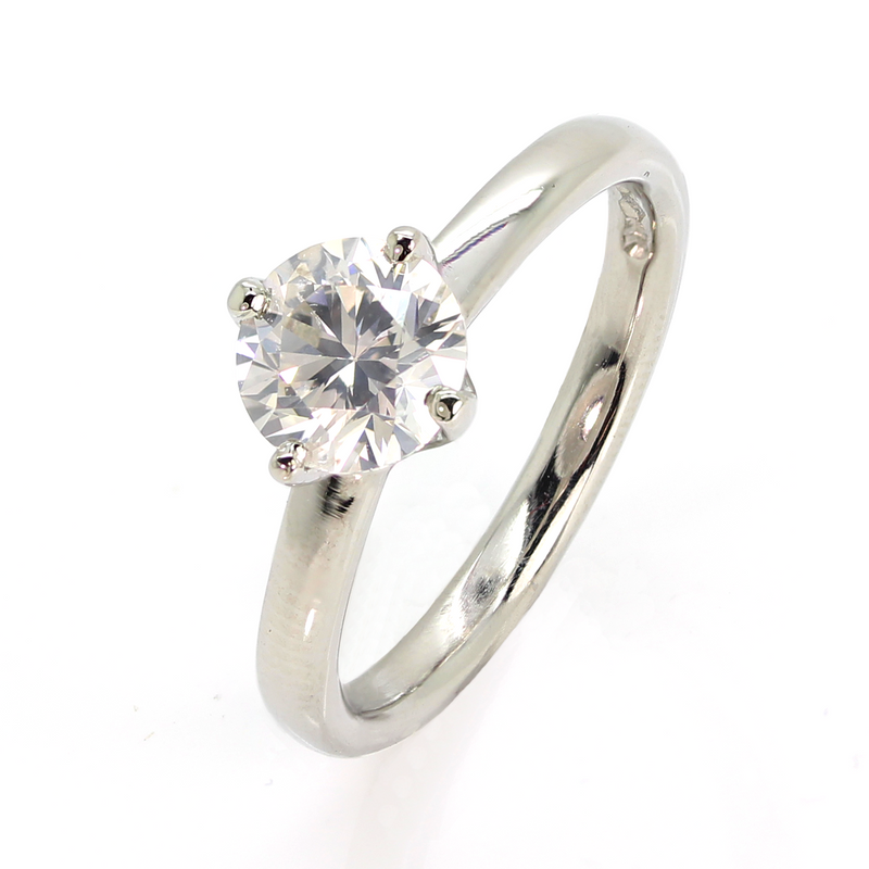 Platinum Solitaire Diamond Ring - ASM1485