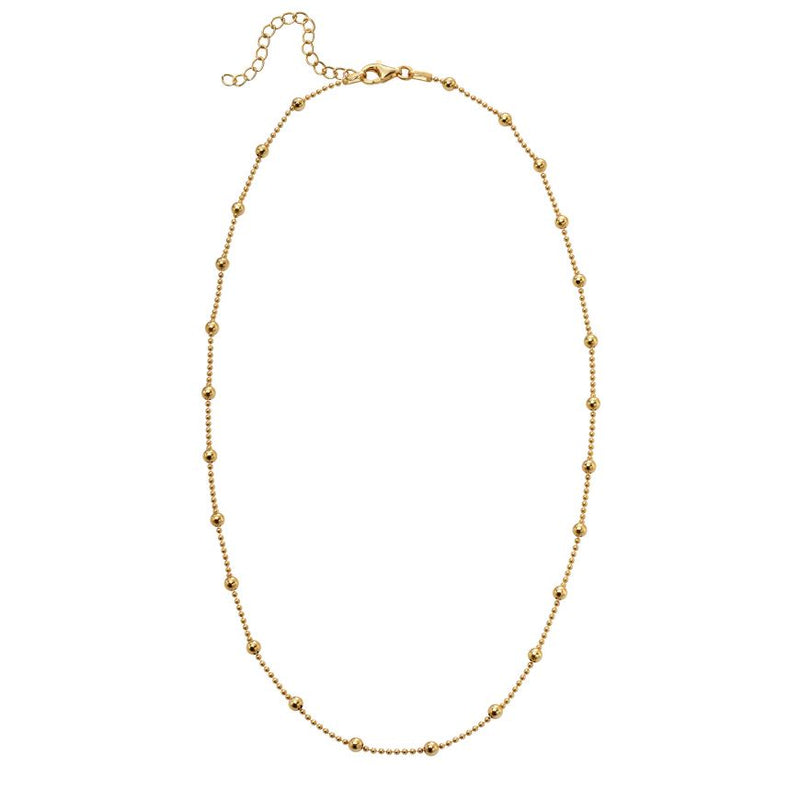 Gold Plated Multi Ball Necklace