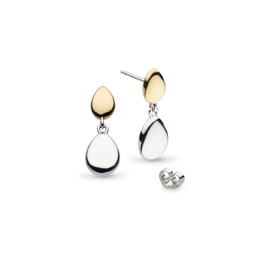 Kit Heath Coast Pebble Golden Stud Drop Earrings 60186GRP