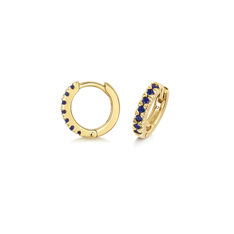 9ct Gold Sapphire Huggy Earrings