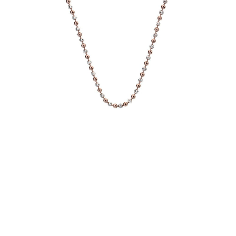 Hot Diamonds Silver & Rose Plated 18" Beaded Chain CH019
