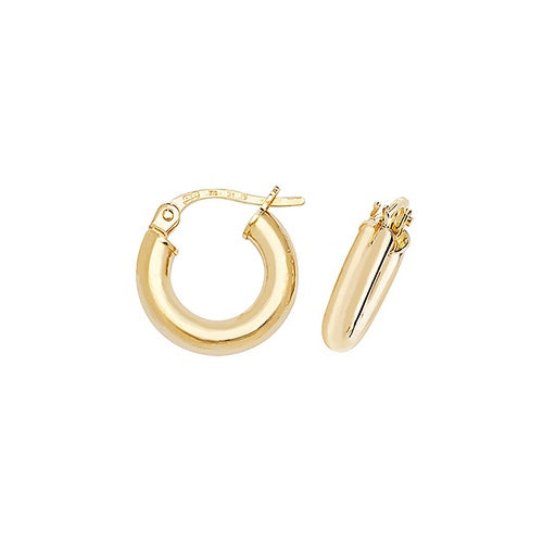 9ct Yellow Gold 8mm Hoop earrings