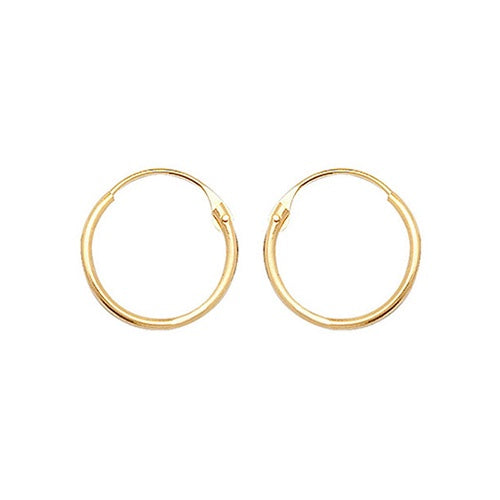 9ct Gold Sleeper Hoop Earrings ES315
