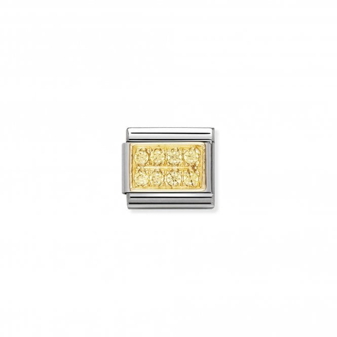 NOMINATION Composable Classic Pave Gold Zirconia Yellow Link 030314/07