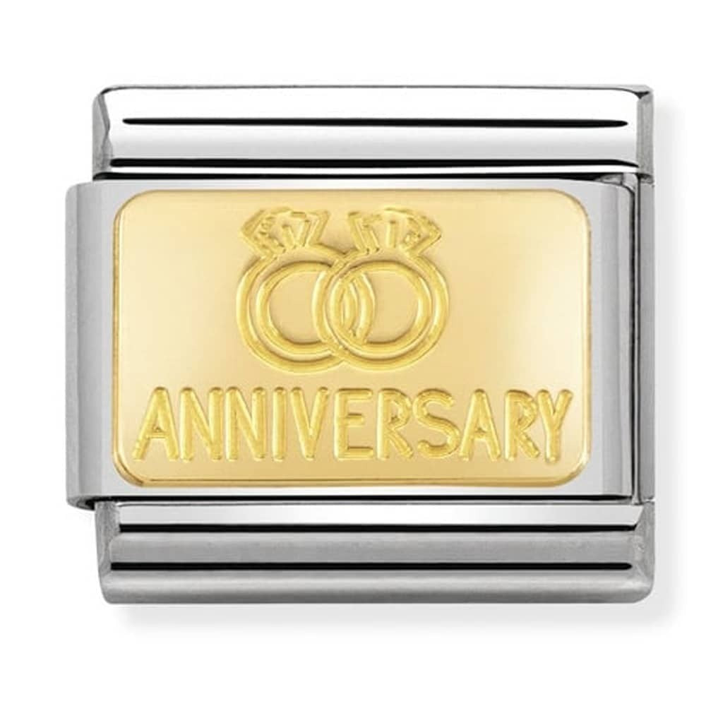 NOMINATION Gold Anniversary Wedding Rings Charm 030121-32